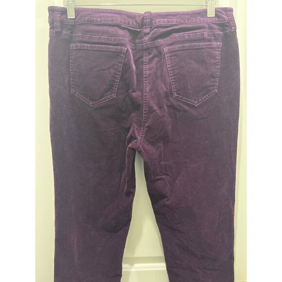 Eileen Fisher Petite Slim Plum Purple Corduroy Pants Sz 12P - Picture 4 of 7